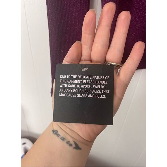 NWT Rachel Roy Purple Sparkly Ribbed Sweater Women’s Large - Picture 7 of 10